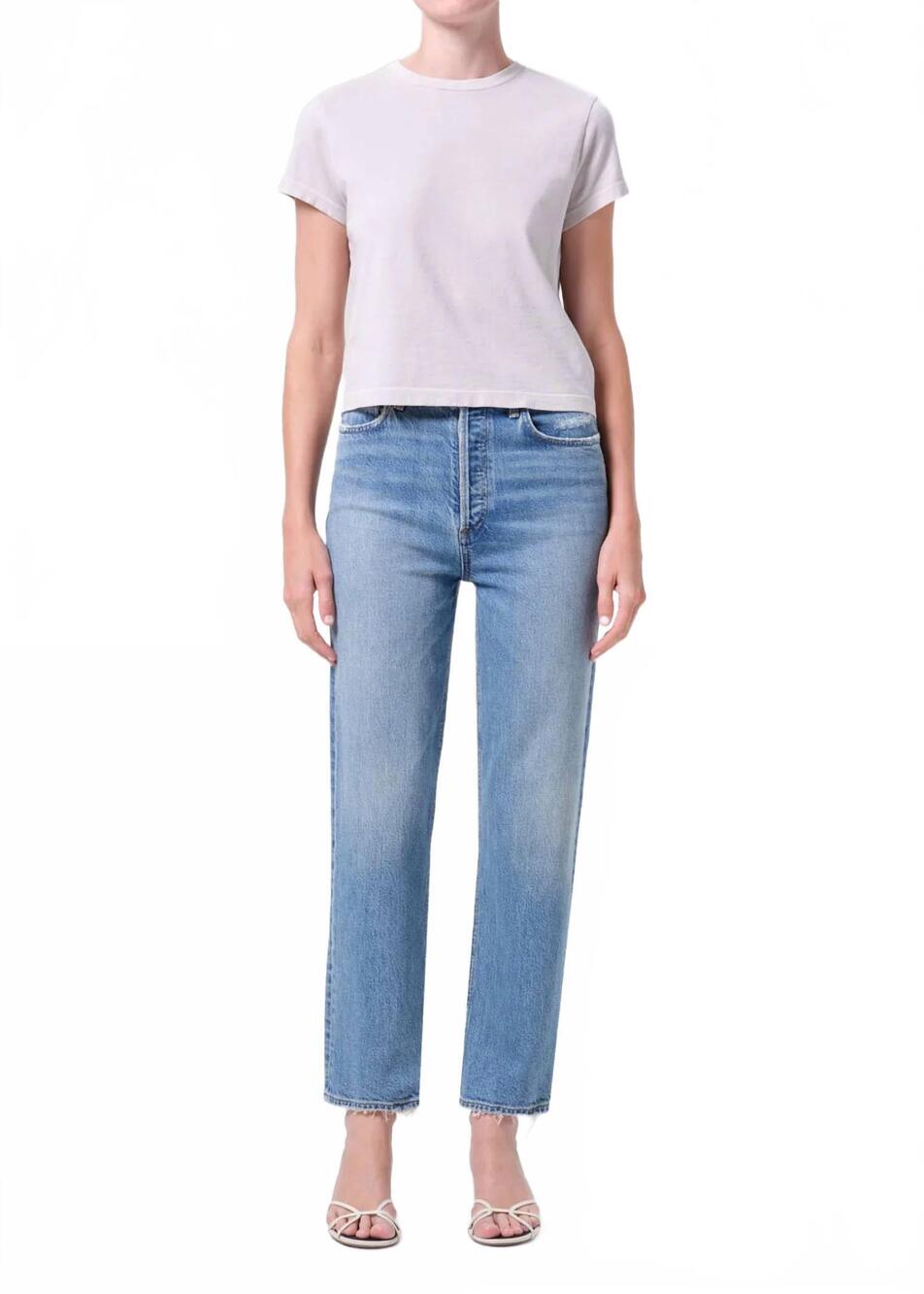 NEW AGOLDE 90's pinch waist crop jeans in renew